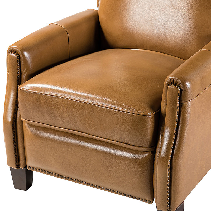 Claudia Genuine Leather Cigar Glider Recliner