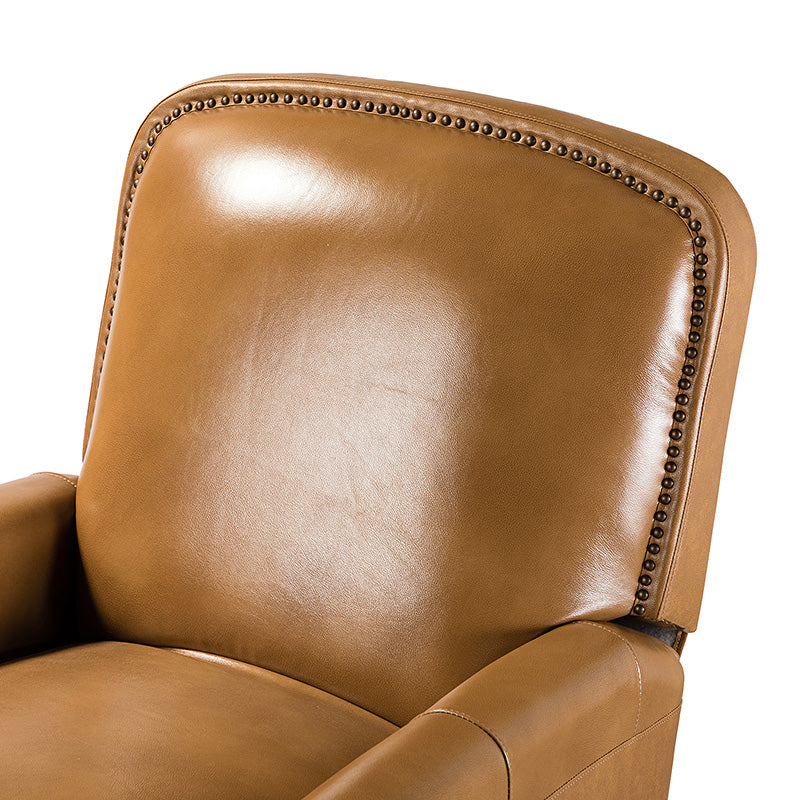 Claudia Genuine Leather Cigar Glider Recliner