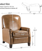 Claudia Genuine Leather Cigar Glider Recliner