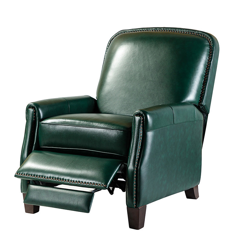 Claudia Genuine Leather Cigar Glider Recliner