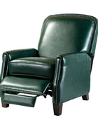 Claudia Genuine Leather Cigar Glider Recliner