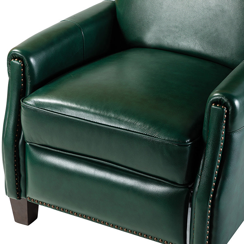 Claudia Genuine Leather Cigar Glider Recliner