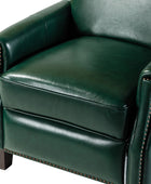 Claudia Genuine Leather Cigar Glider Recliner