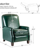 Claudia Genuine Leather Cigar Glider Recliner