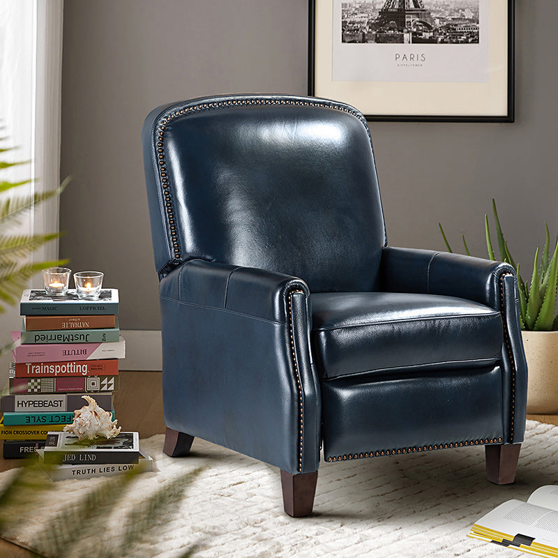 Claudia Genuine Leather Cigar Glider Recliner