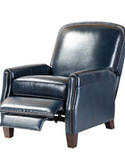 Claudia Genuine Leather Cigar Glider Recliner