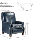 Claudia Genuine Leather Cigar Glider Recliner