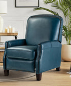 Claudia Genuine Leather Cigar Glider Recliner