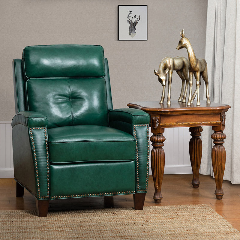 Hunter green leather recliner hot sale