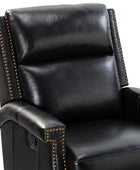 Canace Modern Genuine Leather Manual Glider Rocker Recliner