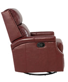 Canace Modern Genuine Leather Manual Glider Rocker Recliner