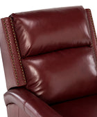 Canace Modern Genuine Leather Manual Glider Rocker Recliner