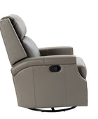 Canace Modern Genuine Leather Manual Glider Rocker Recliner