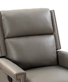 Canace Modern Genuine Leather Manual Glider Rocker Recliner