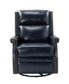 Canace Modern Genuine Leather Manual Glider Rocker Recliner