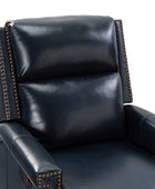 Canace Modern Genuine Leather Manual Glider Rocker Recliner