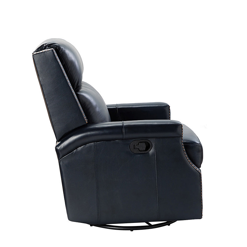 Canace Modern Genuine Leather Manual Glider Rocker Recliner