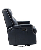 Canace Modern Genuine Leather Manual Glider Rocker Recliner