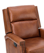 Canace Modern Genuine Leather Manual Glider Rocker Recliner