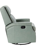 Canace Modern Genuine Leather Manual Glider Rocker Recliner