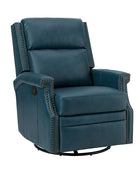 Canace Modern Genuine Leather Manual Glider Rocker Recliner