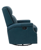 Canace Modern Genuine Leather Manual Glider Rocker Recliner