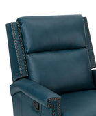 Canace Modern Genuine Leather Manual Glider Rocker Recliner