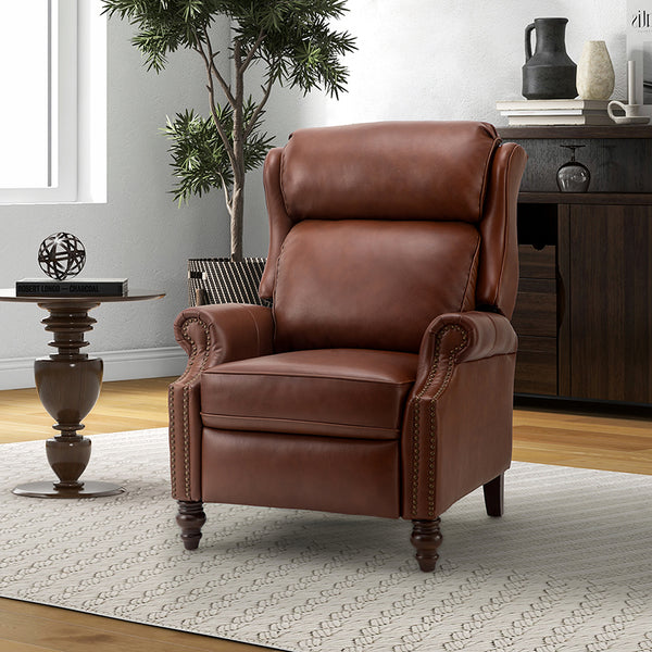 Lucina Genuine Leather Manual Recliner