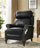 Paulo Traditional Genuine Leather Manual Recliner with Nailed Trim