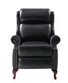 Paulo Traditional Genuine Leather Manual Recliner with Nailed Trim