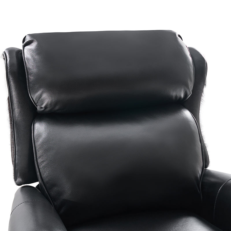 Paulo Traditional Genuine Leather Manual Recliner with Nailed Trim