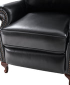 Paulo Traditional Genuine Leather Manual Recliner with Nailed Trim