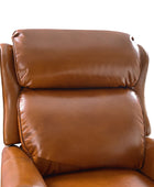 Paulo Traditional Genuine Leather Manual Recliner with Nailed Trim