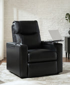 Iliana Electric Genuine Leather Recliner with Small Table and Phone Holder