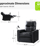 Iliana Electric Genuine Leather Recliner with Small Table and Phone Holder