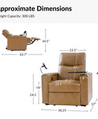 Iliana Electric Genuine Leather Recliner with Small Table and Phone Holder