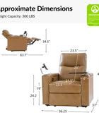 Iliana Electric Genuine Leather Recliner with Small Table and Phone Holder