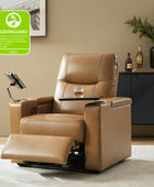 Iliana Electric Genuine Leather Recliner with Small Table and Phone Holder
