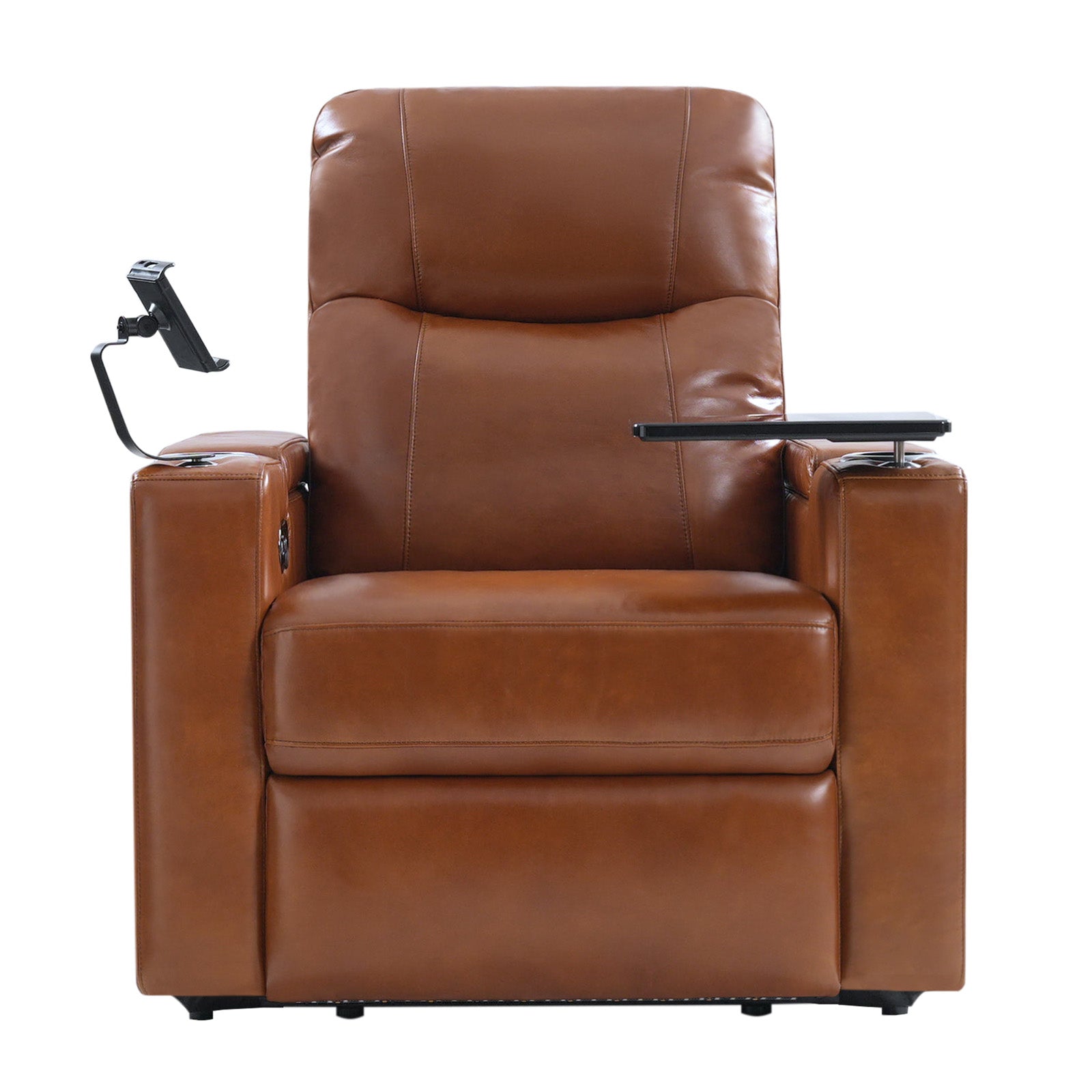 Iliana Electric Genuine Leather Recliner with Small Table and Phone Holder