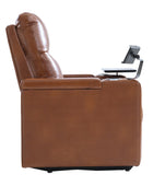 Iliana Electric Genuine Leather Recliner with Small Table and Phone Holder