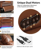 Iliana Electric Genuine Leather Recliner with Small Table and Phone Holder