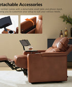 Iliana Electric Genuine Leather Recliner with Small Table and Phone Holder