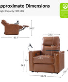 Iliana Electric Genuine Leather Recliner with Small Table and Phone Holder