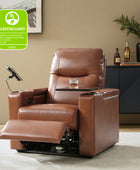 Iliana Electric Genuine Leather Recliner with Small Table and Phone Holder