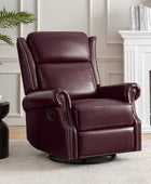 Martina Genuine Leather Manual Swivel Glider Recliner