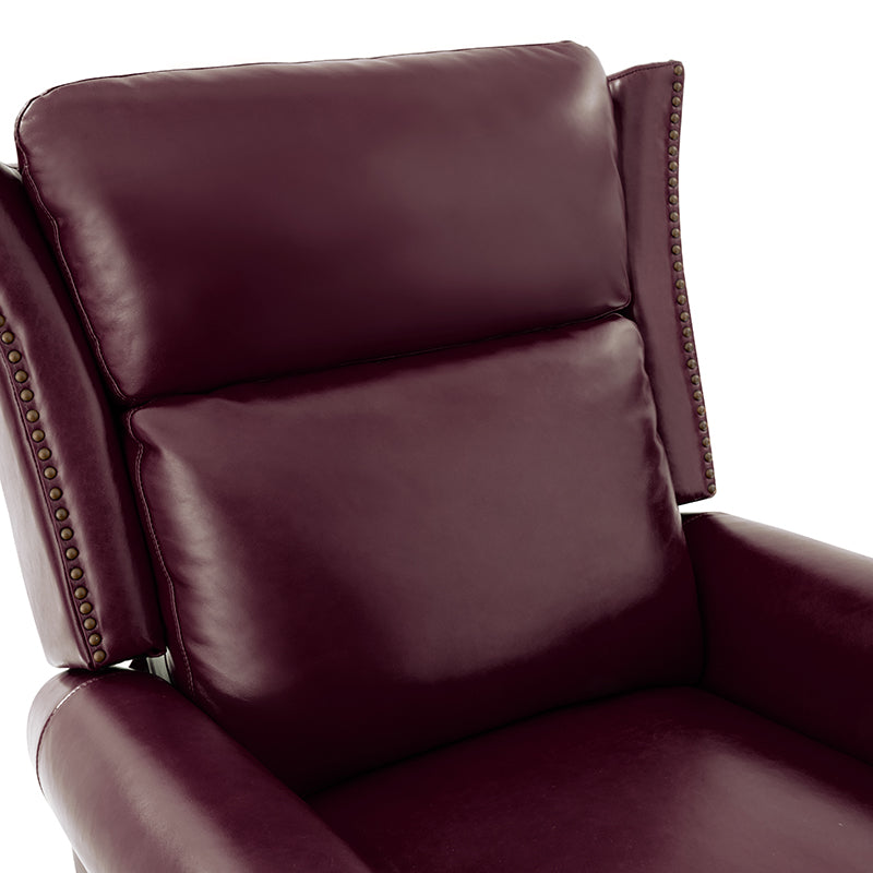 Martina Genuine Leather Manual Swivel Glider Recliner