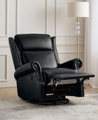 Martina Genuine Leather Manual Swivel Glider Recliner