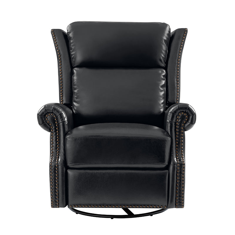 Martina Genuine Leather Manual Swivel Glider Recliner