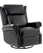 Martina Genuine Leather Manual Swivel Glider Recliner