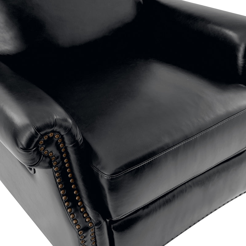 Martina Genuine Leather Manual Swivel Glider Recliner